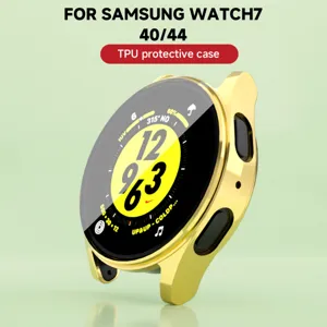 Fundas protectoras de TPU galvanizado para Samsung Watch 7 40mm 44mm carcasa oro