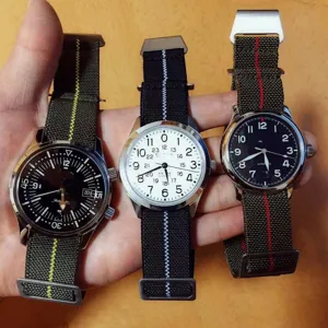 Nylon elastic watch strap parachute style 20mm 22mm military replacement wrist band.