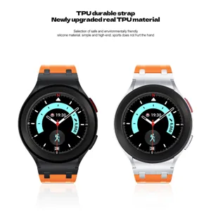 Cinturino di ricambio in silicone TPU compatibile con Samsung Galaxy smartwatches sportivi.