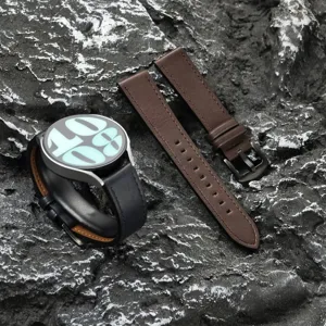 Cinturino per orologio in pelle universale per Samsung Watch6 Huawei GT4 20 22mm.