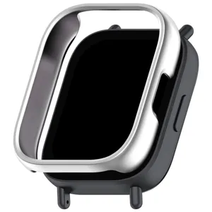 Beschermhoes voor smartwatch, metalen look bumper shell, duurzaam PC materiaal ontwerp.