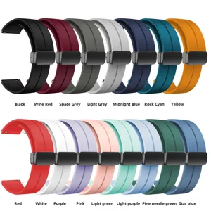 Cinturino di ricambio in silicone con chiusura magnetica per smartwatch 20mm 22mm