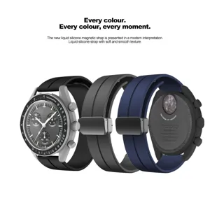 Cinturino per orologio magnetico in silicone liquido di ricambio compatibile con smartwatch.