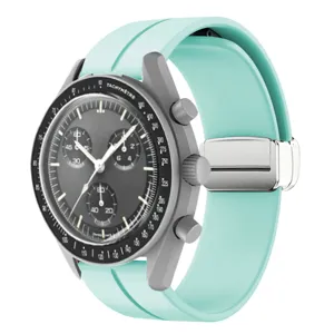 Cinturino per orologio in silicone con chiusura magnetica pieghevole di ricambio 20mm