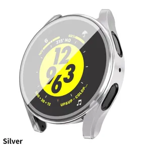 Fundas protectoras de TPU plateado para Samsung Galaxy Watch 7 vista de detalle parachoques