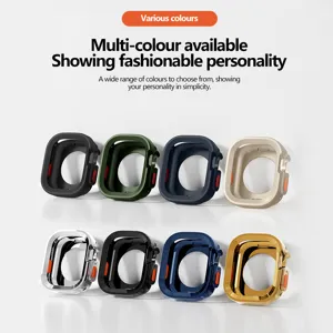 Protective TPU case compatible with Apple Watch Ultra, featuring stylish electroplated finish.