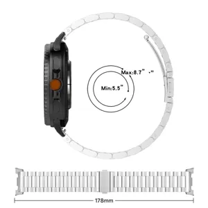 Correa de reloj de acero inoxidable compatible con Samsung Galaxy Watch 8/8 Classic pulsera