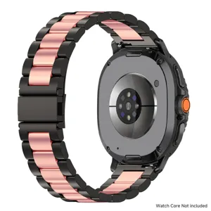 Correa de reloj de metal de acero inoxidable con cierre plegable y carcasa nueva