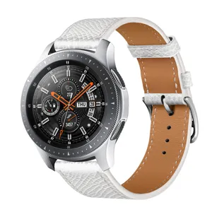 PU leather watch strap replacement dual color single loop band compatible with smartwatches.