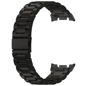 Correa de reloj de metal de acero inoxidable negro de repuesto para reloj inteligente.