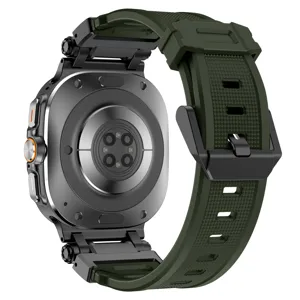 Rugged silicone watch strap and case replacement compatible with Galaxy Watch Ultra 47mm.