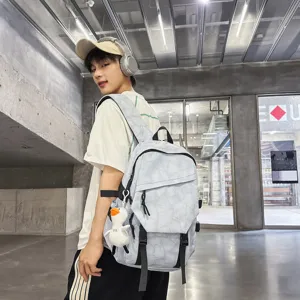 Koreanischer Stil großer Kapazität lässiger Rucksack trendige Schultasche mit niedlicher Ente