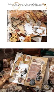 Πακέτο υλικά για scrapbooking χειροτεχνία junk journal vintage χαρτί αυτοκόλλητα