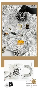 Boxed decorative stickers set for journal albums, creative DIY scrapbooking stationery items.
