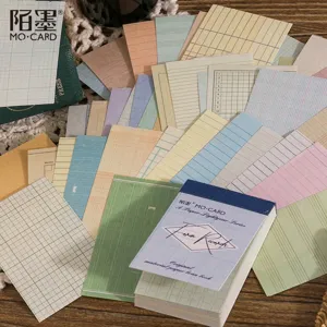 Vintage Briefpapier Notizblock Set, ästhetische Retro-Karomuster Tagebuch Material Notizen.