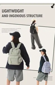 Sac à dos décontracté pour femme élégant léger trajet quotidien cartable multicolore.