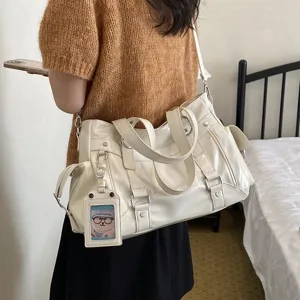Borsa a tracolla grande da donna in pelle PU borsa shopper alla moda per tutti i giorni