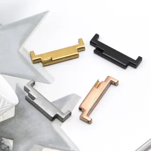 Stainless steel quick-release watch strap connector detail, precision metal adapter in multi-colors.