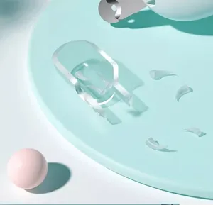 Detailed shot of pet nail clipper with anti-splash shield and clean clipping collection design.