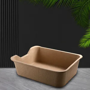 Einweg Katzenstreu Katzentoilette extra groß offenes biologisch abbaubares Papiermaterial