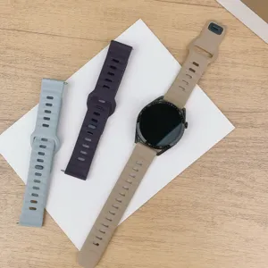 Silicone watch strap replacement compatible with Samsung Watch6 and Huawei GT4 smartwatches.