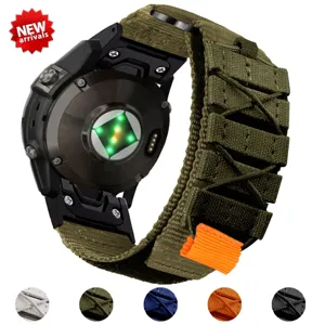 Nylon Loop Sports Watch Strap For Smartwatch Breathable Woven Replacement Wrist Band Adjustable Fastener Sport Accessory