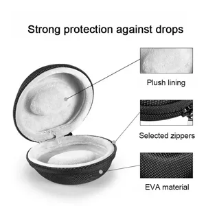 Detailed view of portable watch storage box interior, plush lining and EVA material.