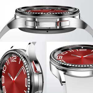 Eleganter Strass Galvanisiert Uhrenlünette Schutzring für Smartwatch Gehäuse Zubehör