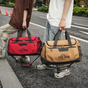 Grand Sac de Voyage de Sport Imperméable avec Séparation Humide Sec et Compartiment à Chaussures pour Hommes et Femmes Sac de Sport
