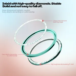 Edler diamantbesetzter PC Uhrenlünettenschutz passend für Samsung Watch klassisch