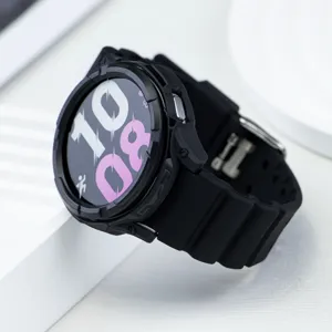 Silicone watch strap and TPU protective case armor set for smart watch detail view