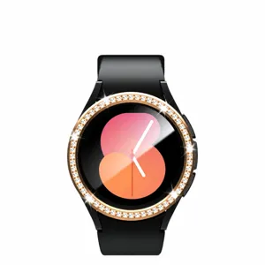 Glitzernde Strass galvanisierte PC Uhr Lünette Ring Schutzhülle passend für Smartwatch.