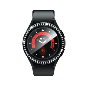 Kompatibler Strass Uhren Lünette Schutzring für Smartwatch, langlebige galvanisierte PC Hülle.