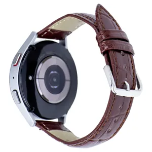 Bracelet de montre en cuir de rechange avec boucle en acier pour smartwatches 44mm.