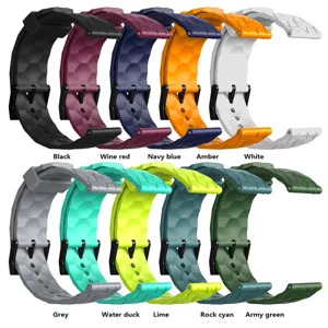 Universeel Siliconen Horlogeband Voetbal Textuur Vervangende Polsband Voor Samsung En Huawei Smartwatch Sport Band