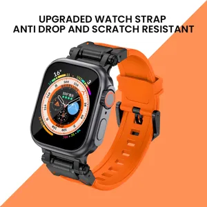 Langlebiges TPU-Armband und PC-Schutzhülle kompatibel mit Apple Watch Ultra, stoßfest.