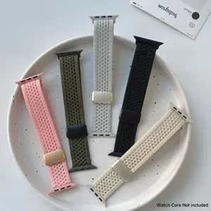 Woven Nylon Magnetic Loop Strap Band Compatible with Apple Watch Ultra SE 10 9 8 45mm