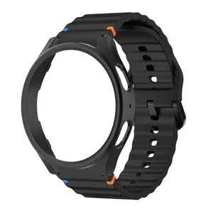 Bracelet de montre en silicone de rechange et boitier PC creux pour Samsung Galaxy Watch.