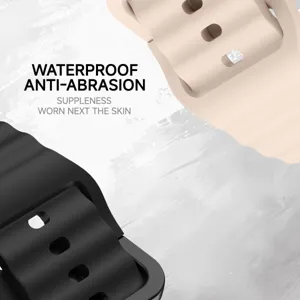 Bracelet de montre en silicone vague et boîtier creux compatible pour la série Samsung.