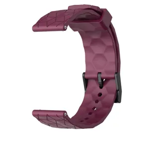 Vervangende siliconen horlogeband met geometrisch patroon, duurzame polsband voor smartwatch 20mm 22mm