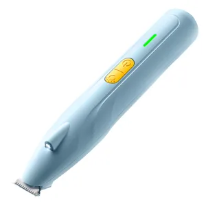 Electric pet paw hair trimmer for dogs and cats with bright LED light and precision blade