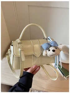 Elegante Damen Handtasche Sommer Neu Mode Umhängetasche Kleine quadratische Tasche mit süßem Hund.