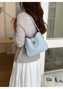 Minimalistische Damen Schultertasche modische Pendler Handtasche Eimer Tasche für den Alltag.