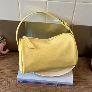 Bolso Almohada Mini Boston para Mujer Moda Color Sólido Cuero PU Bolso Bandolera Exquisito Bolso de Mano Bolso de Hombro