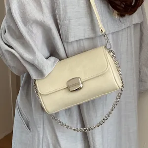 Chic borsa a tracolla donna estate moda catena, elegante borsetta mini per look quotidiano.