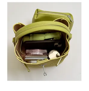 Green bucket bag for women stylish top handle crossbody bag with large capacity daily use