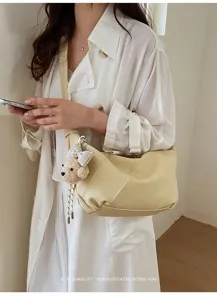 Damen Mode gelbe Hobo Umhängetasche Crossover Beutel Tasche lässig schick für den Alltag