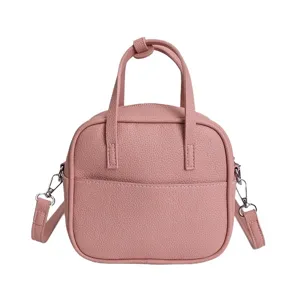 Rosa Handtasche aus Leder für Damen, stylische Freizeittasche und Umhängetasche für den Frühling.