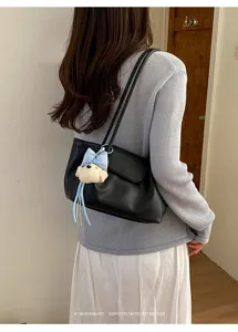Bolso tote shopper hombrera casual gran capacidad mujer moda con colgante adorable