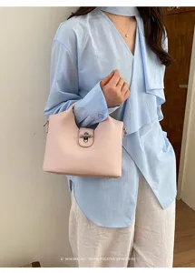 Schicke Litschi-Maserung Schultertasche für Damen, trendige Pendler Umhängetasche neu.